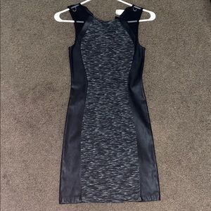Black slim fitting mini dress